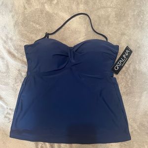 Navy swim top. Great versatile piece.